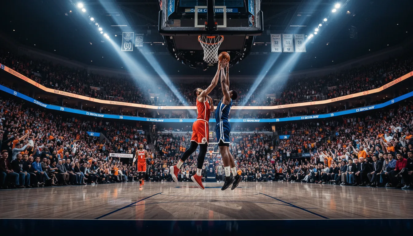 麥迪遜廣場花園籃球場館與NBA總決賽布置