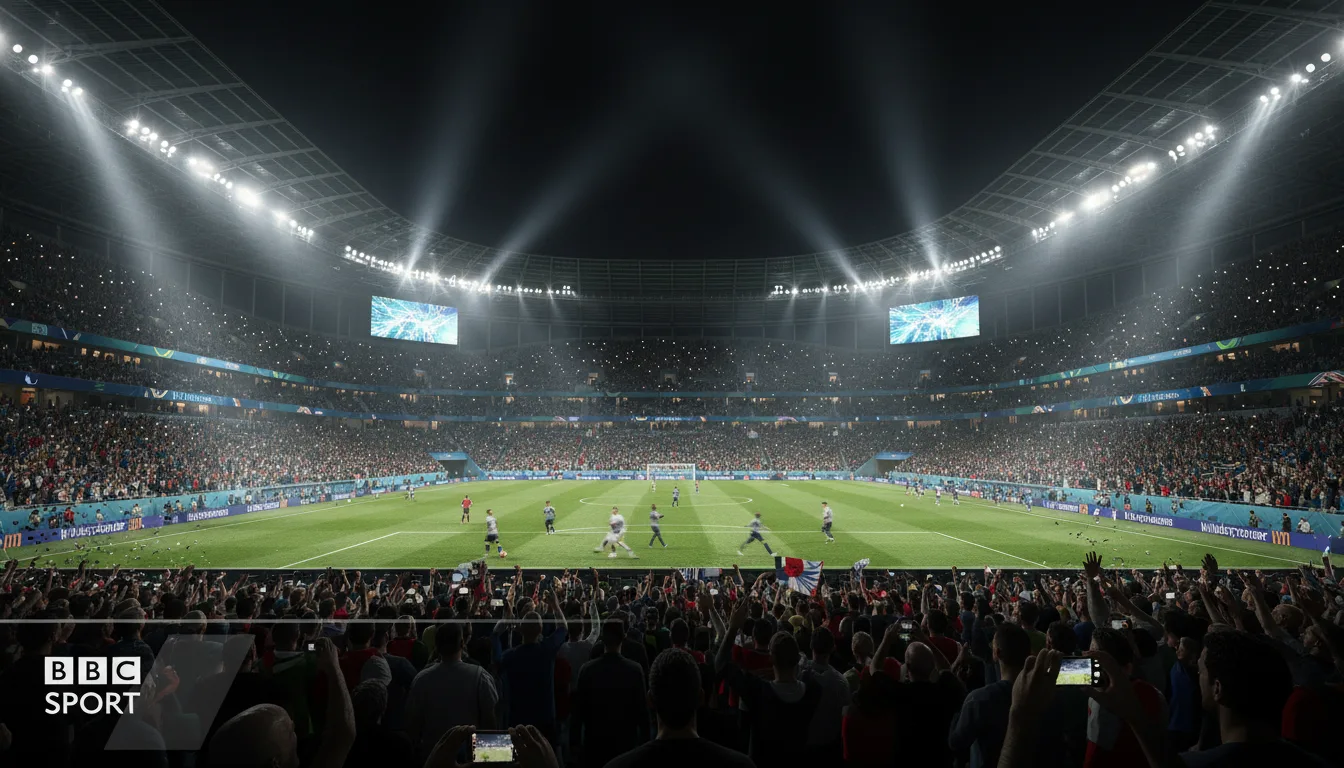 BBC Sport足球猜謎遊戲介面,展示2026世界盃相關測驗