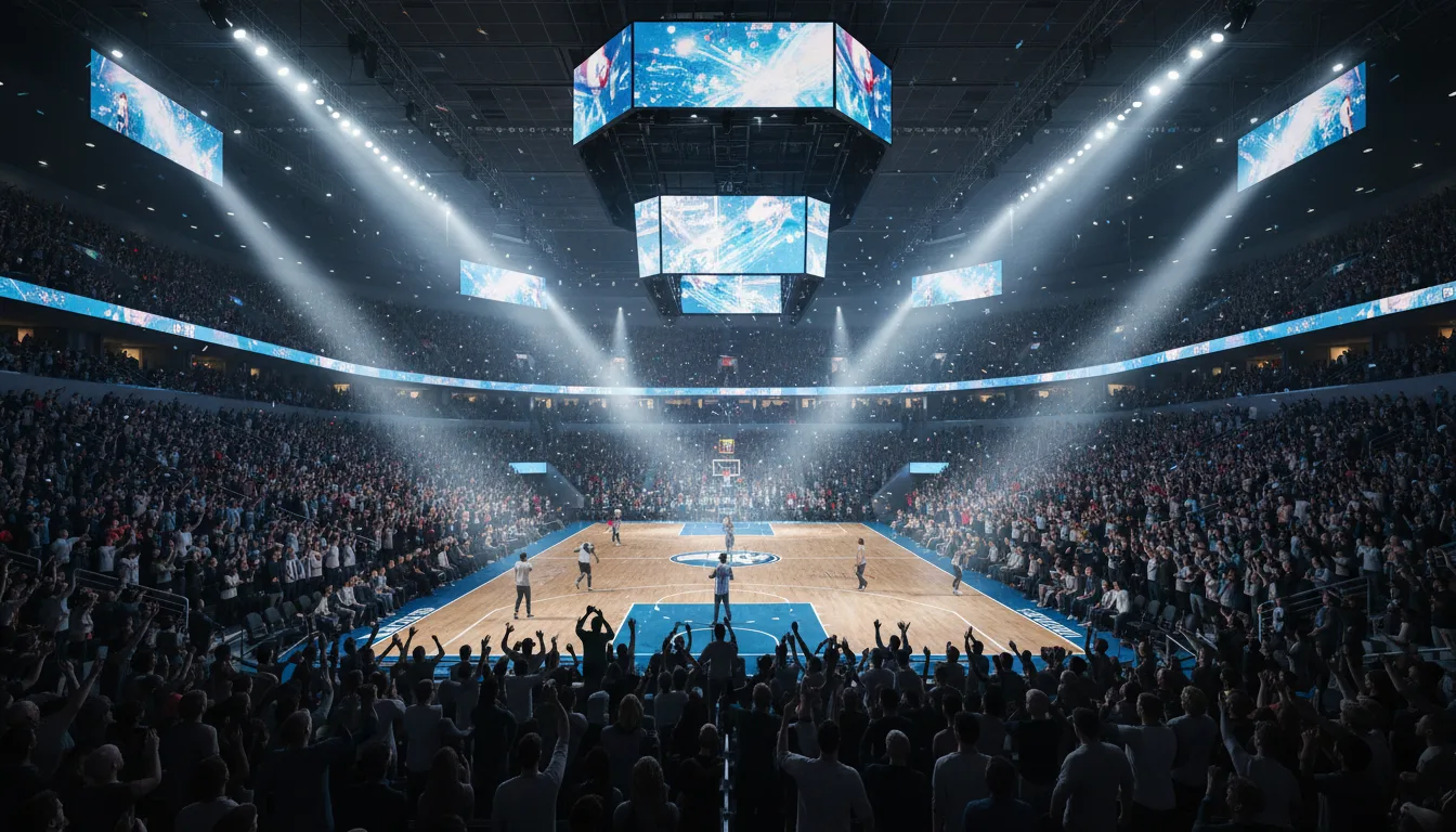 NBA 場館光纖網路升級設備示意圖